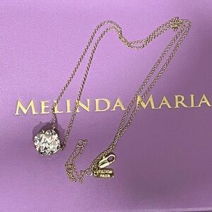 Melinda Maria Gold Necklace with Crystal Pendant